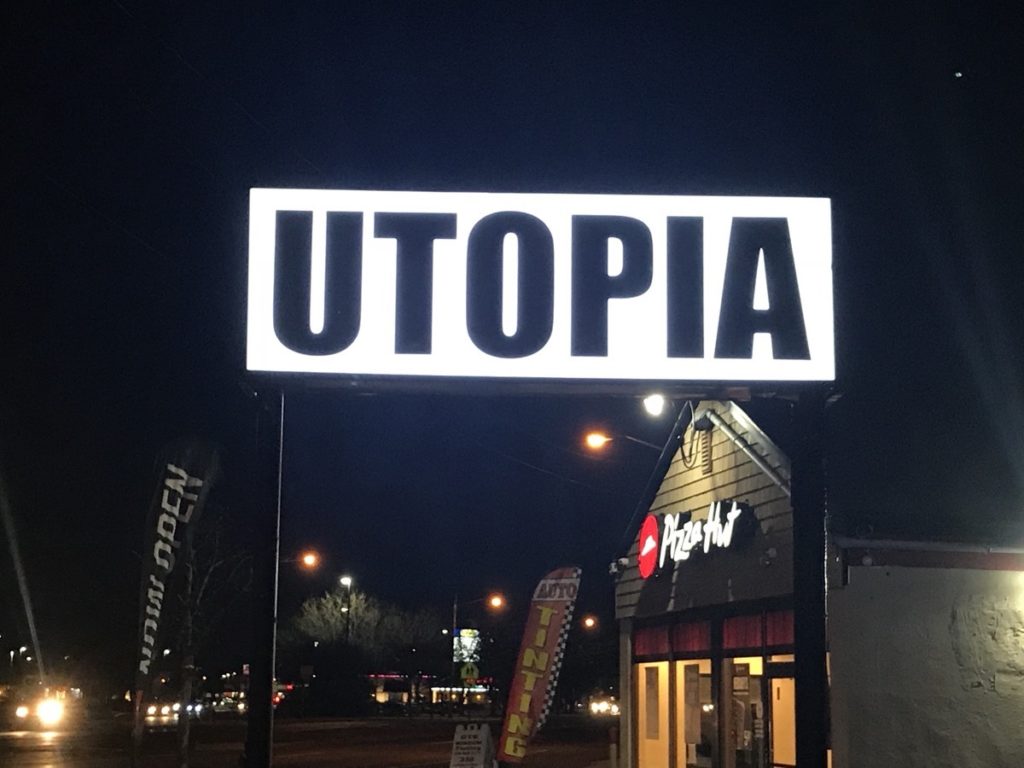 Illuminated Sign Cabinets of Utopia