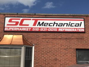 Illuminated box sign made for SCT Mechanical