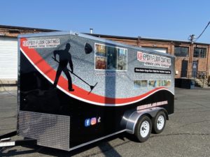 Promotional graphics wrapped on trailer in Long Island, NY