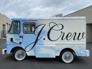 Custom wrapping on ice-cream truck